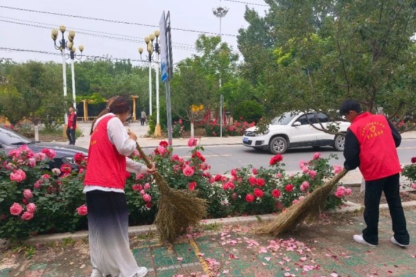 綠蔭清掃護家園 青春志愿暖東莊——經濟學院志愿者赴東小莊村進行志愿服務清掃活動